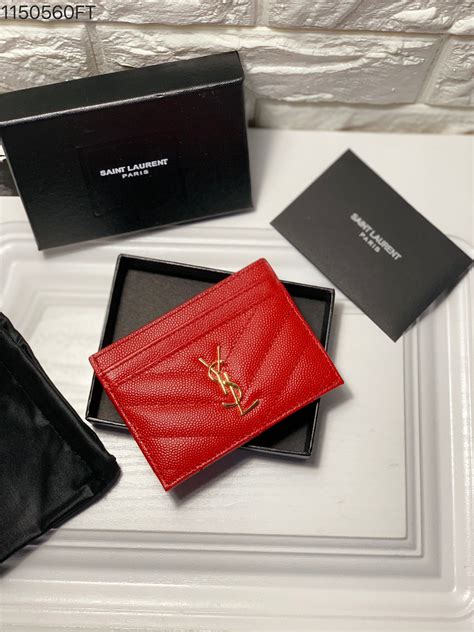 ysl mustard card holder|YSL card holder for men.